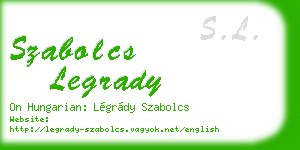 szabolcs legrady business card