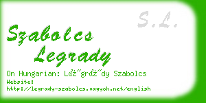 szabolcs legrady business card